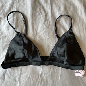 Black Satin Victorias Secret Bralette